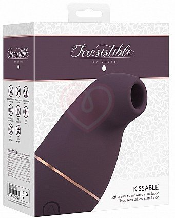 Бесконтактный клиторальный стимулятор Irresistible Kissable фиолетовый фото 5