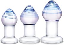 Набор стеклянных анальных пробок Glas Pleasure Droplets