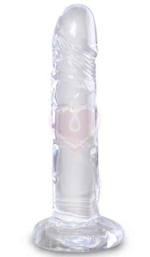 Гелевый фаллоимитатор King Cock Clear 18 см прозрачный фото 2