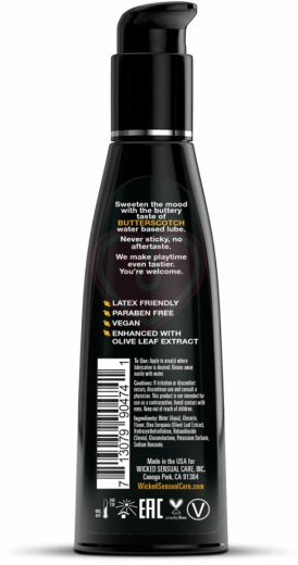 Оральный лубрикант Wicked Aqua Butterscotch со вкусом ириски 120 мл фото 2