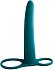 Насадка для двойного проникновения Pure Passion Gimlet 16 см зелёная фото 1