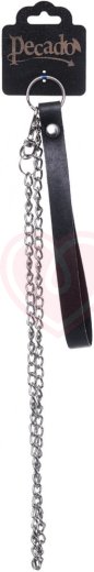 Поводок с карабином для ошейника Pecado BDSM черный фото 3