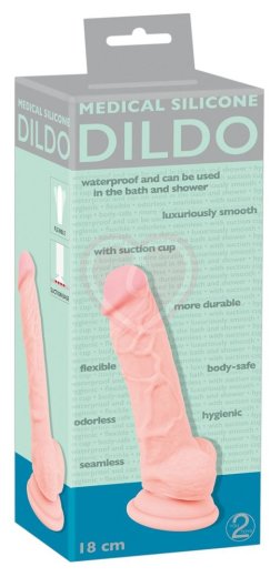 Гибкий силиконовый фаллоимитатор Medical Silicone Dildo 13 см фото 7