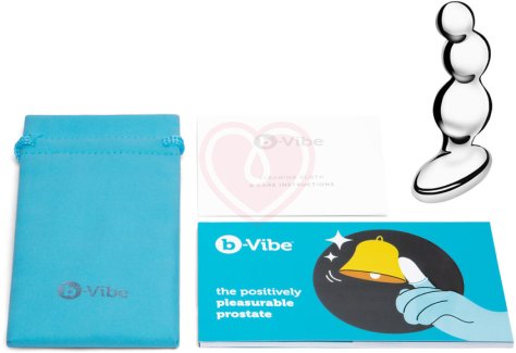 Металлический рельефный стимулятор b-Vibe Stainless Steel Anal Beads фото 8