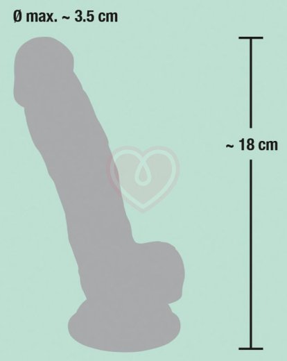 Гибкий силиконовый фаллоимитатор Medical Silicone Dildo 13 см фото 6