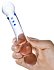 Изогнутый стеклянный стимулятор Textured G-Spot Glass Dildo прозрачный фото 3