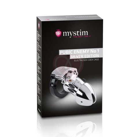 Пояс верности Mystim Pubic Enemy No 1 Silver Edition с электростимуляцией фото 4