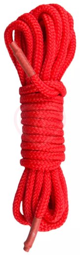 Нейлоновая верёвка Black Bondage Rope 5 м красная фото 1