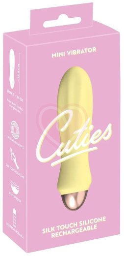 Нежный мини-вибратор Cuties жёлтый фото 5