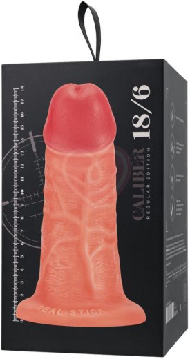 Реалистичный фаллоимитатор на присоске RealStick Caliber 18-6 телесный фото 3