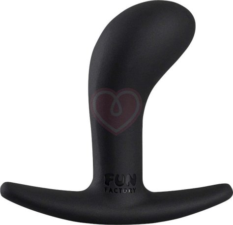 Анальная пробка с загнутым кончиком Fun Factory Bootie Small Anal Toy чёрная фото 1