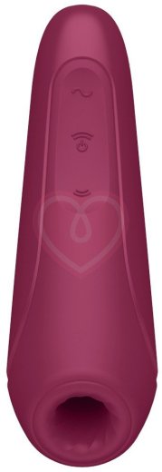 Вакуумный стимулятор с приложением Satisfyer Curvy 1+ бордовый фото 2