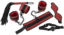 Набор для игр и фиксации Bondage Set чёрно-красный