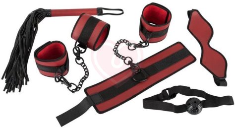Набор для игр и фиксации Bondage Set чёрно-красный фото 1