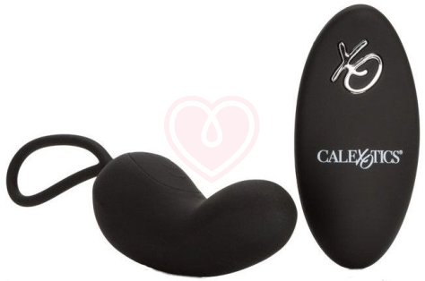 Мини-вибратор с пультом управления Silicone Remote Curve чёрное фото 2