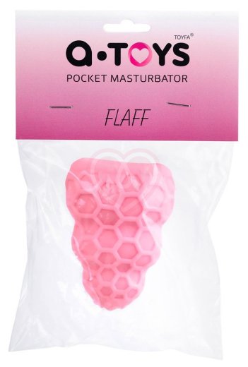 Рельефный мини-мастурбатор A-Toys Flaff 8 см розовый фото 2