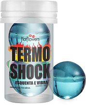 Силиконовый лубрикант в шариках Hot Ball Term Shock с разогревающе-покалывающим эффектом