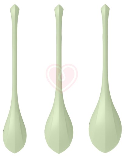Набор из 3 вагинальных шариков Satisfyer Yoni Power 2 зелёный фото 3