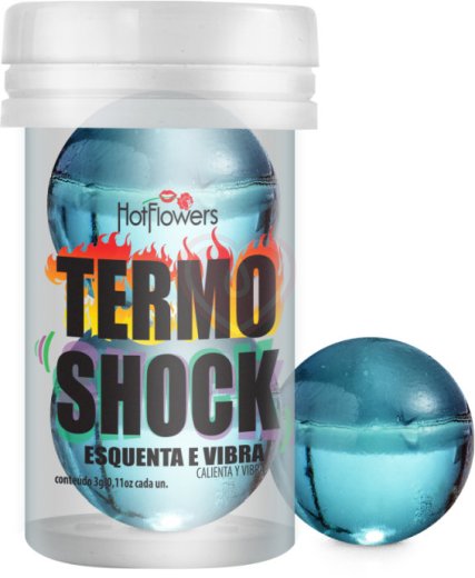 Силиконовый лубрикант в шариках Hot Ball Term Shock с разогревающе-покалывающим эффектом фото 1