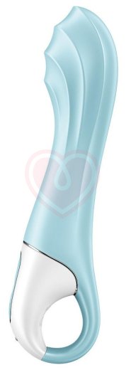 Расширяемый вибратор Satisfyer Air Pump Vibrator 5 с приложением голубой фото 2