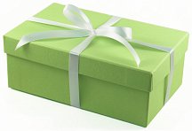 Подарочная коробка 19х12 см салатовая