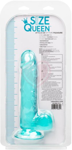 Фаллоимитатор Size Queen 15 см голубой фото 9