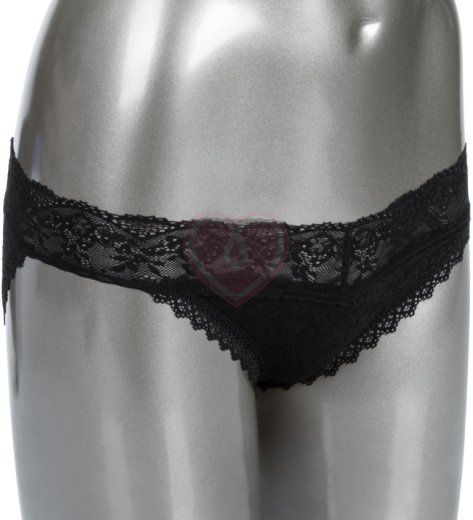 Вибратор для клитора с черными трусиками и пультом Lace Panty Set S/M фото 5