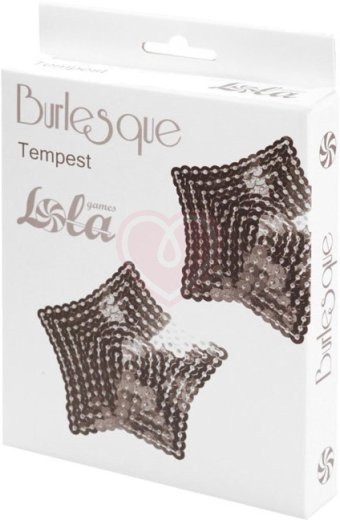 Пэстисы Burlesque Tempest звездочки из пайеток серебряные фото 2