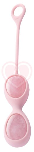 Вагинальные шарики Le Wand Crystal Yoni Eggs розовый кварц фото 1