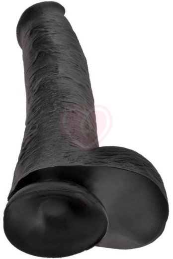 Фаллоимитатор-гигант с присоской King Cock with Balls 40 см черный фото 3