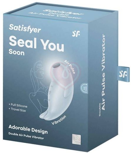 Вакуумно-волновой вибростимулятор Satisfyer Seal You Soon голубой фото 2