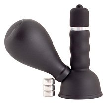 Помпа для сосков с вибрацией ToyFa Black&Red чёрная