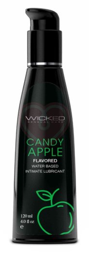 Оральный лубрикант Wicked Aqua Candy Apple со вкусом сахарного яблока 120 мл фото 1