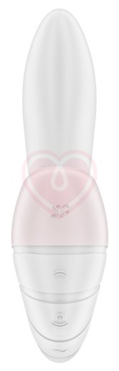 Вибратор с вакуумным стимулятором Satisfyer Supernova белый фото 4