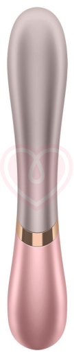Вибратор с клиторальным стимулятором, подогревом и приложением Satisfyer Hot Lover розовый фото 4