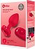 Анальная пробка с кристаллом сердцем и вибрацией b-Vibe Heart Shape Jewel Plug M/L красная фото 13