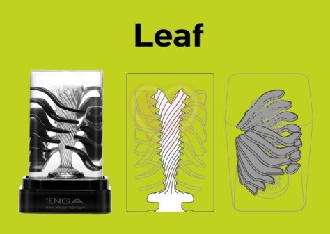 Мягкий мастурбатор с рёбрышками Tenga Crysta Leaf прозрачный фото 3