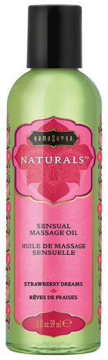 Массажное масло KamaSutra Naturals Strawberry Dreams Клубника 59 мл фото 1