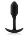 Утяжелённая анальная пробка для ношения b-Vibe Snug Plug 1 мини чёрная фото 1