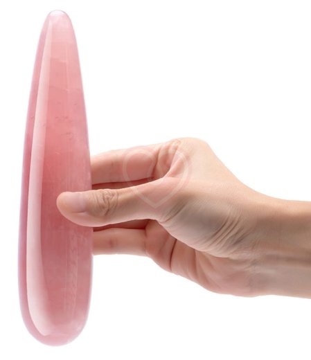 Фаллоимитатор из натурального камня Le Wand Crystal Wand розовый кварц фото 2