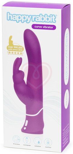 Вибратор с клиторальным стимулятором Happy Rabbit Curve фиолетовый фото 4