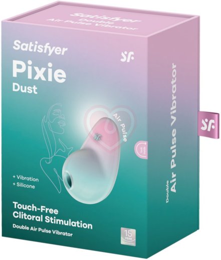 Вакуумно-волновой клиторальный вибростимулятор Satisfyer Pixie Dust мятно-розовый фото 5