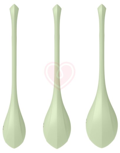 Набор из 3 вагинальных шариков Satisfyer Yoni Power 2 зелёный фото 3