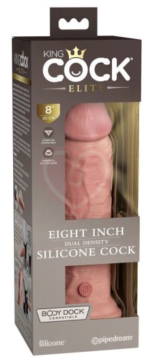 Реалистичный фаллоимитатор King Cock Ellite Dual Density 20 см телесный фото 3