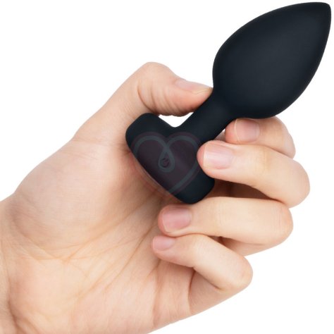 Вибропробка b-Vibe Vibrating Jewel Plug с кристаллом и пультом чёрная фото 4