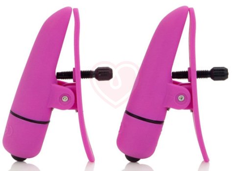 Зажимы на соски с вибрацией Nipple Play Nipplettes розовые фото 1