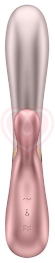Вибратор с клиторальным стимулятором, подогревом и приложением Satisfyer Hot Lover розовый фото 3