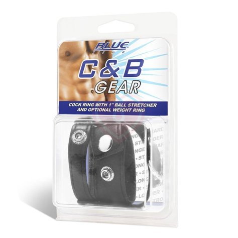 Болстретчер на кнопках с кольцом для грузов Cock Ring with Ball Stretcher фото 2