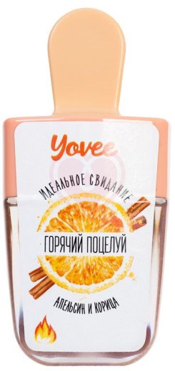 Бальзам для губ с эффектом вибрации Yovee Горячий поцелуй со вкусом апельсина и корицы 5 мл фото 1