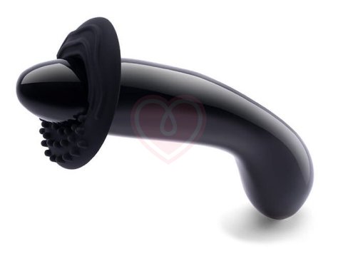 Фаллоимитатор для зоны G Le Wand Crystal G-wand чёрный обсидиан фото 3